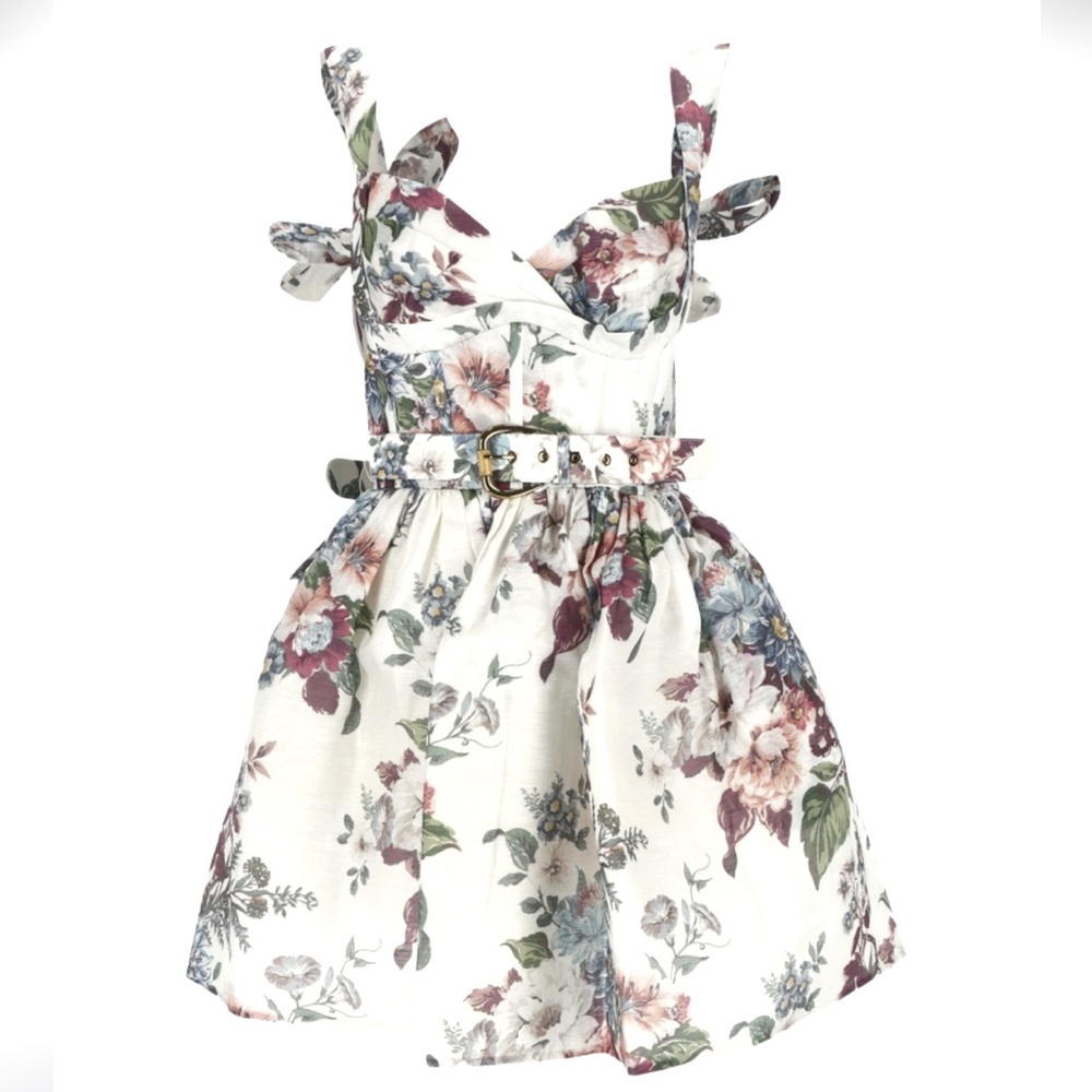 Zimmermann Matchmaker White and floral Sundress Zim size 1